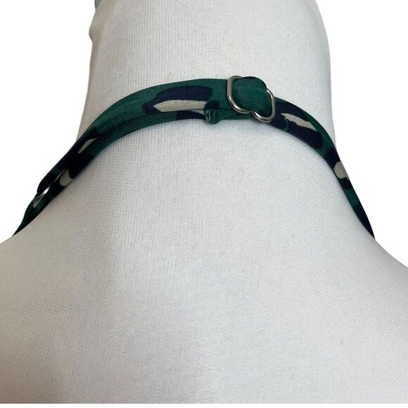 Garnet Hill NWT Bikini Set Women’s Size 2 Pine Leopard High Waist Ruched Wired - Picture 7 of 10